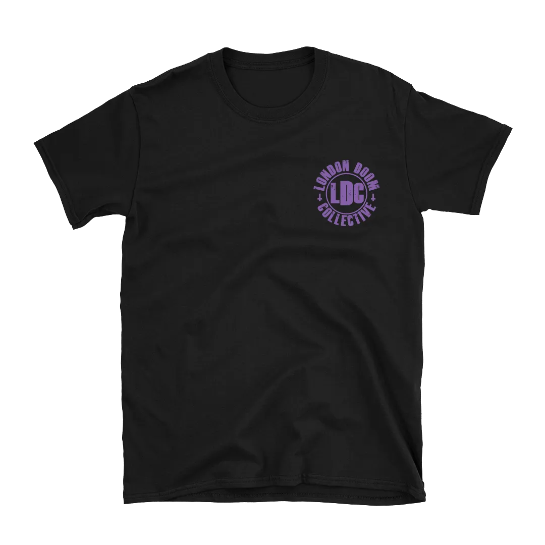 London Doom Collective - Purple Logo Double Sided T-Shirt - Black