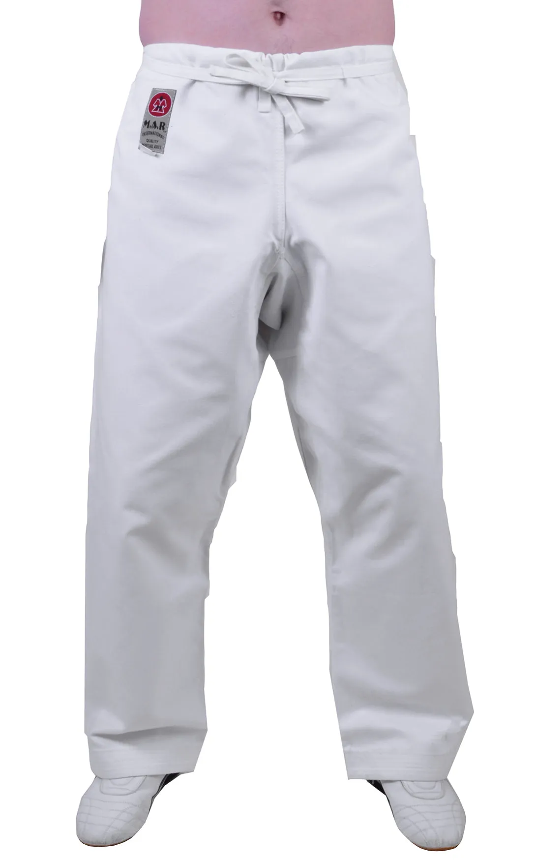 MAR-020C | 14oz White Traditional Karate Trousers