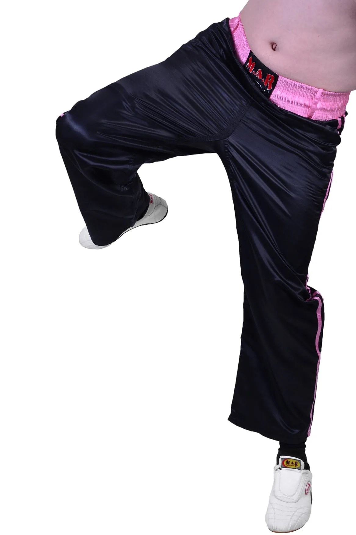 MAR-089F | Full Contact Black Pink Kickboxing & Freestyle Trousers