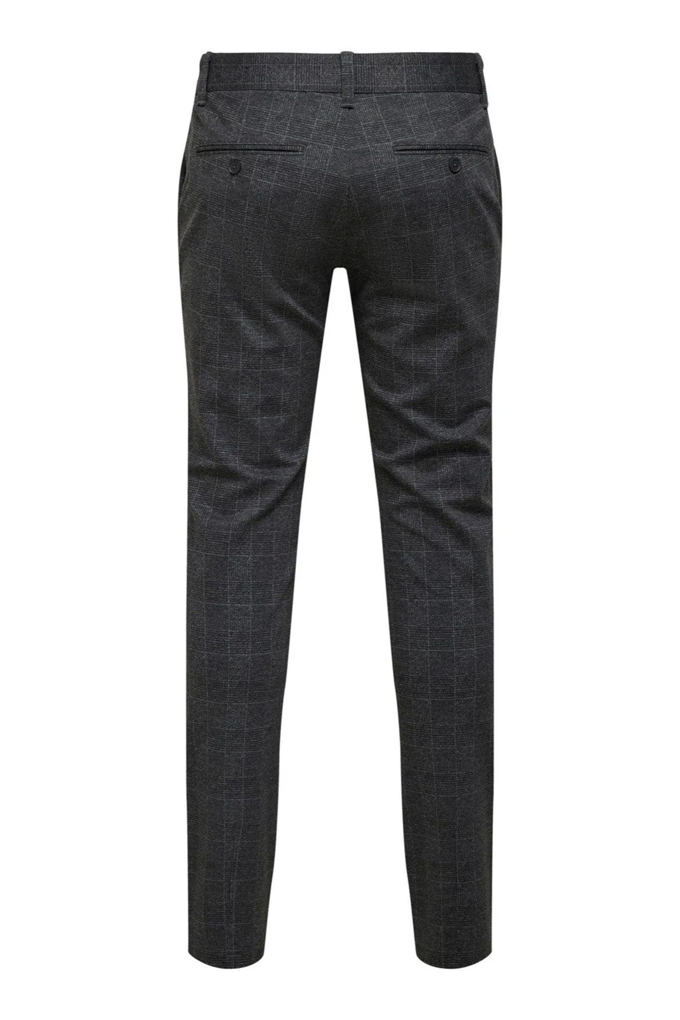 Mark Checked Trousers - Black