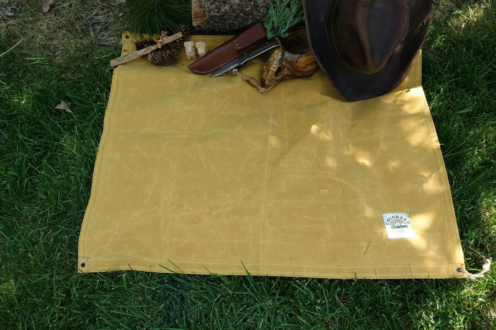 Medium Deluxe Waxed Canvas Bushcraft Ground Cloth (Various Colors)