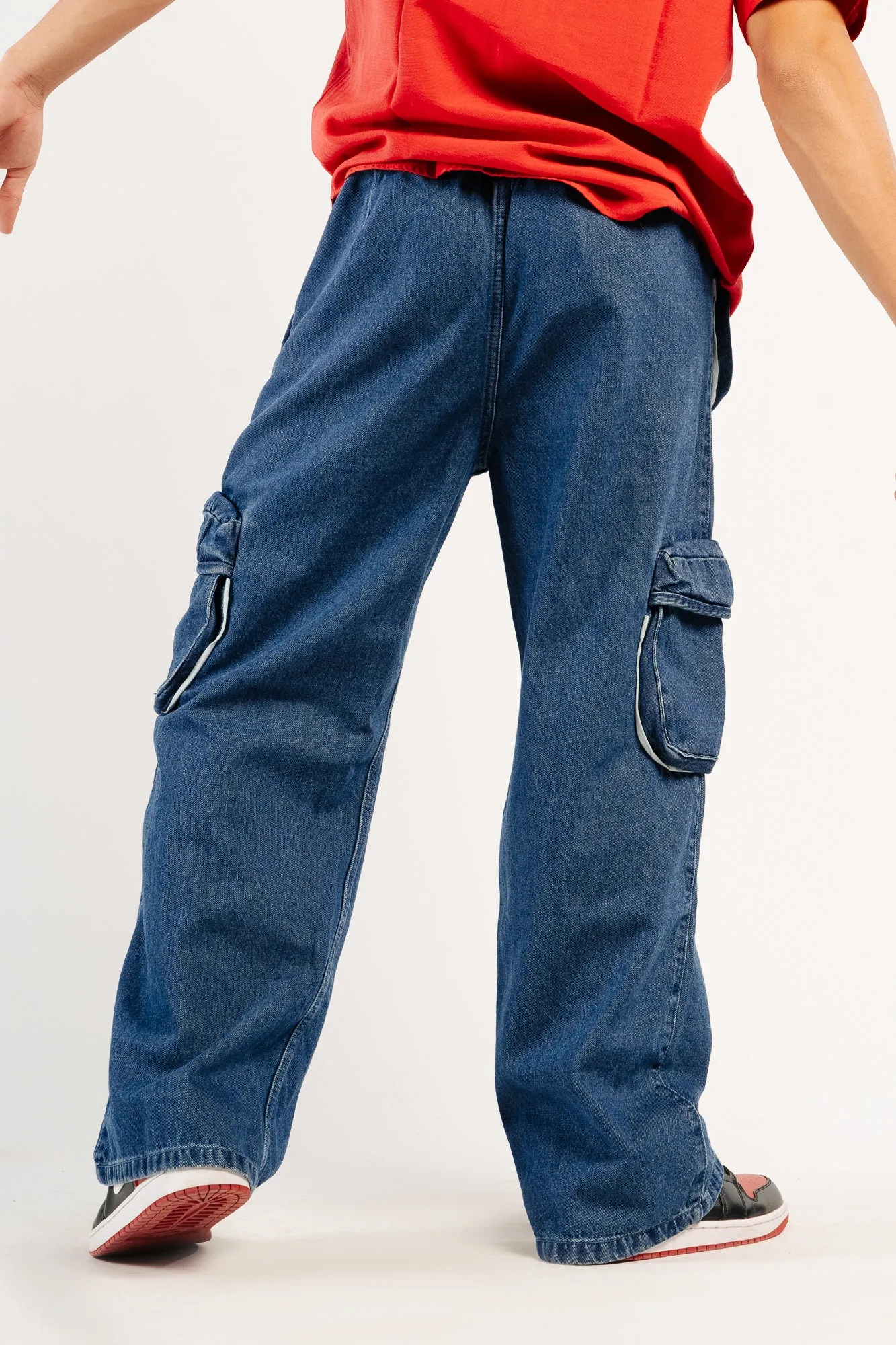 Men's Contrast Piping Cargo Pants