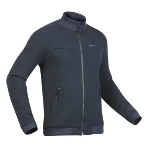 Men's fleece warm hiking sweatshirt SH100 X-Warm, dark blue