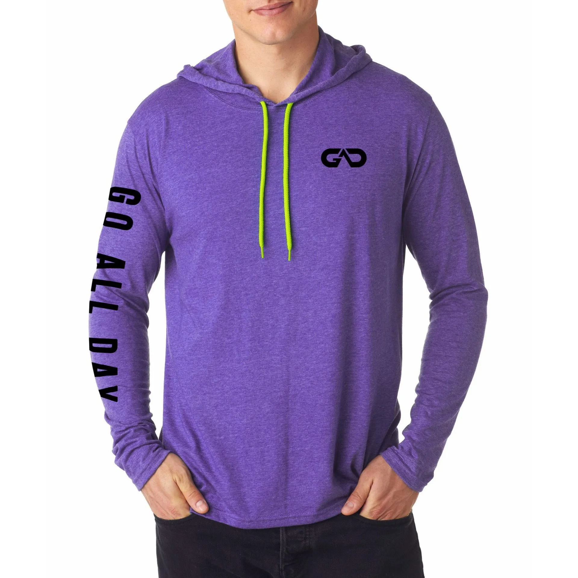 Men's "COSMIC" Lightweight Hoodie Tee (Purple)