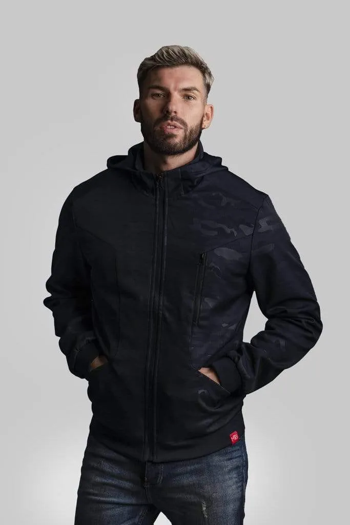 Navy Full Zip Up Camo Jacket