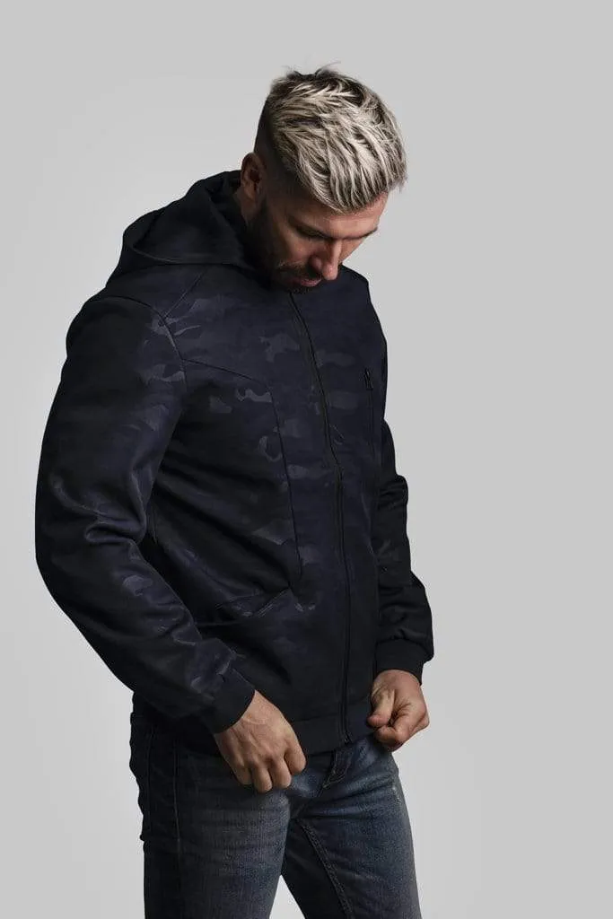 Navy Full Zip Up Camo Jacket