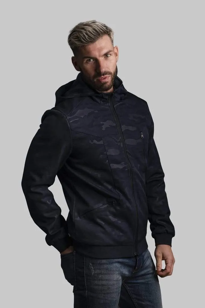 Navy Full Zip Up Camo Jacket