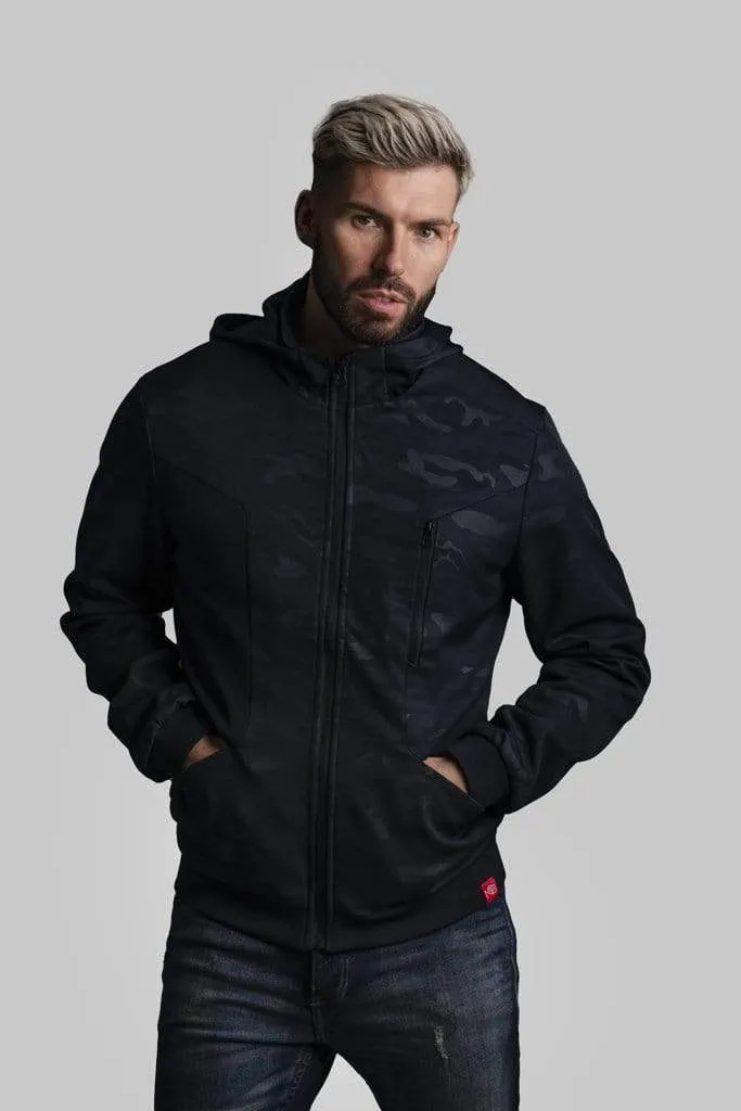 Navy Full Zip Up Camo Jacket