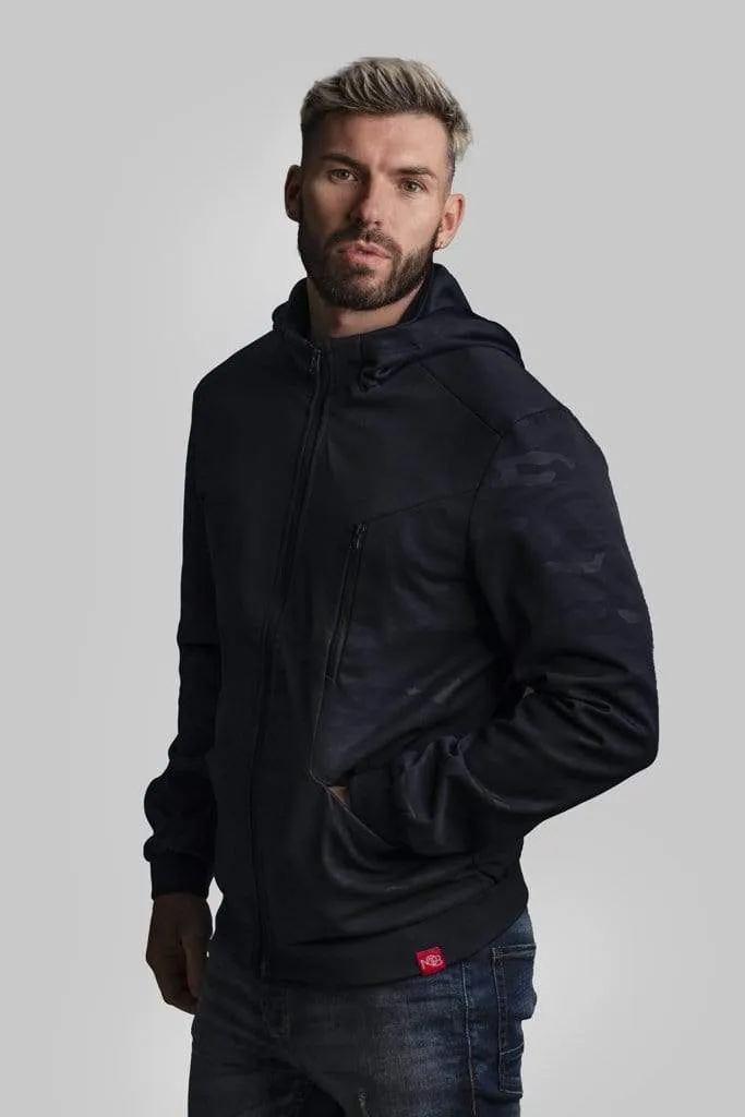 Navy Full Zip Up Camo Jacket