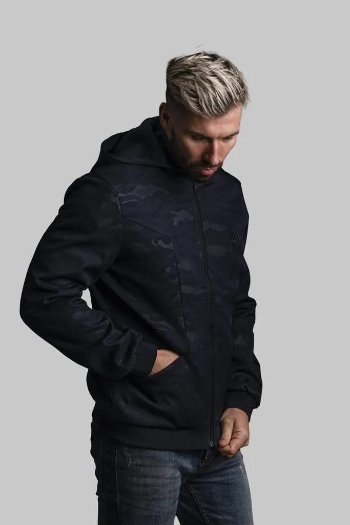 Navy Full Zip Up Camo Jacket