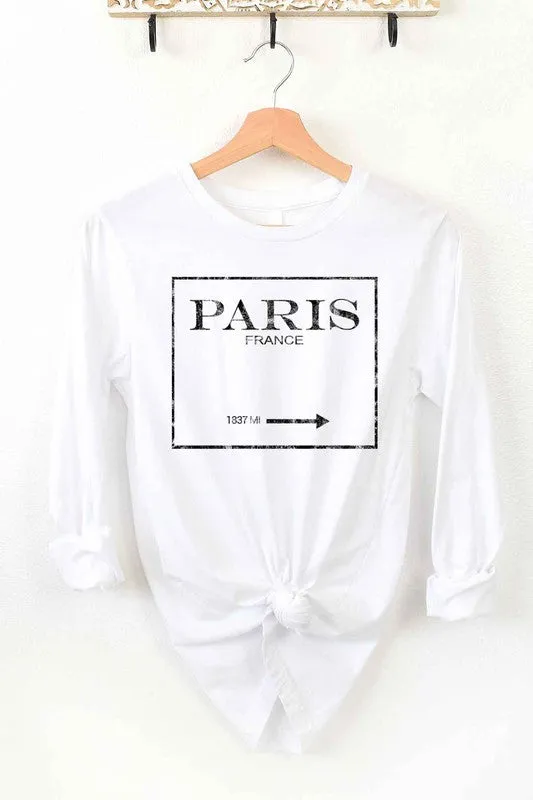 PARIS FRANCE LONG SLEEVE TEE