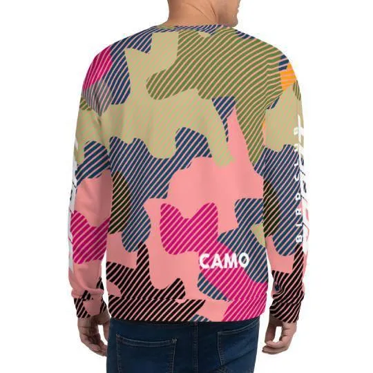 Pastel Camo Pinstripe Crewneck