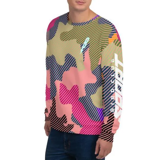 Pastel Camo Pinstripe Crewneck