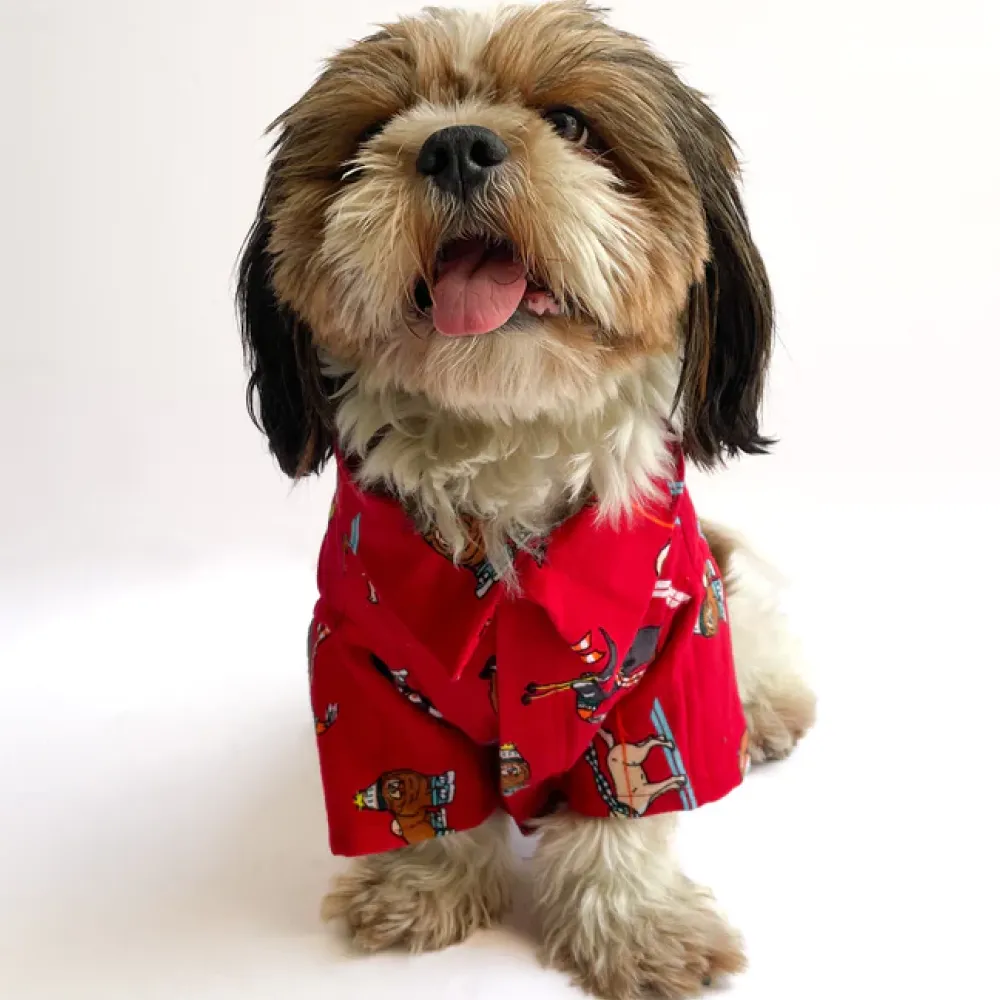 Pawgypets Warm Winter Pets Shirt for Dogs and Cats (Red)