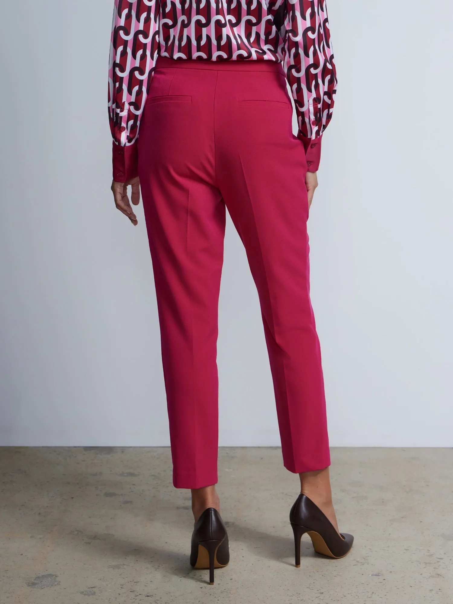 Petite High Rise Straight Leg Pant