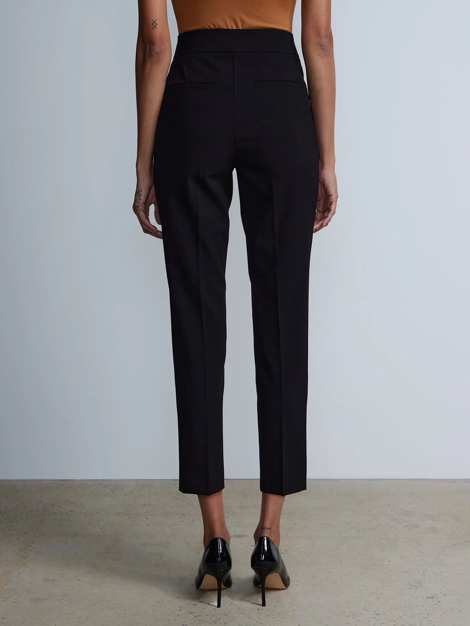 Petite High Rise Straight Leg Pant