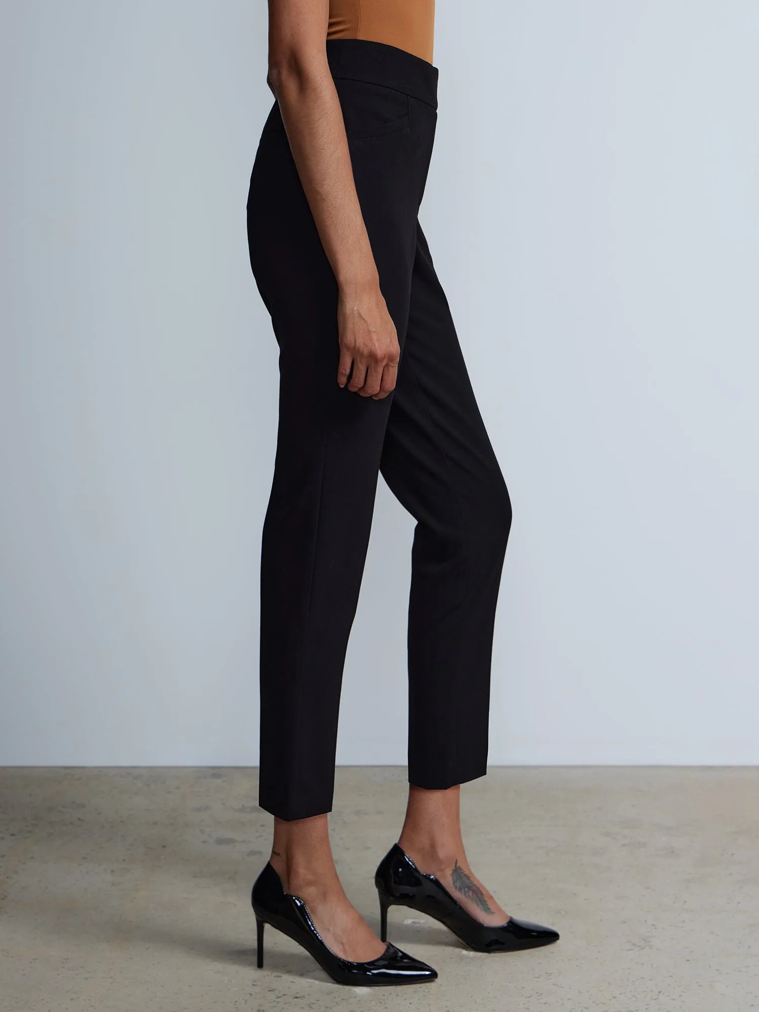 Petite High Rise Straight Leg Pant