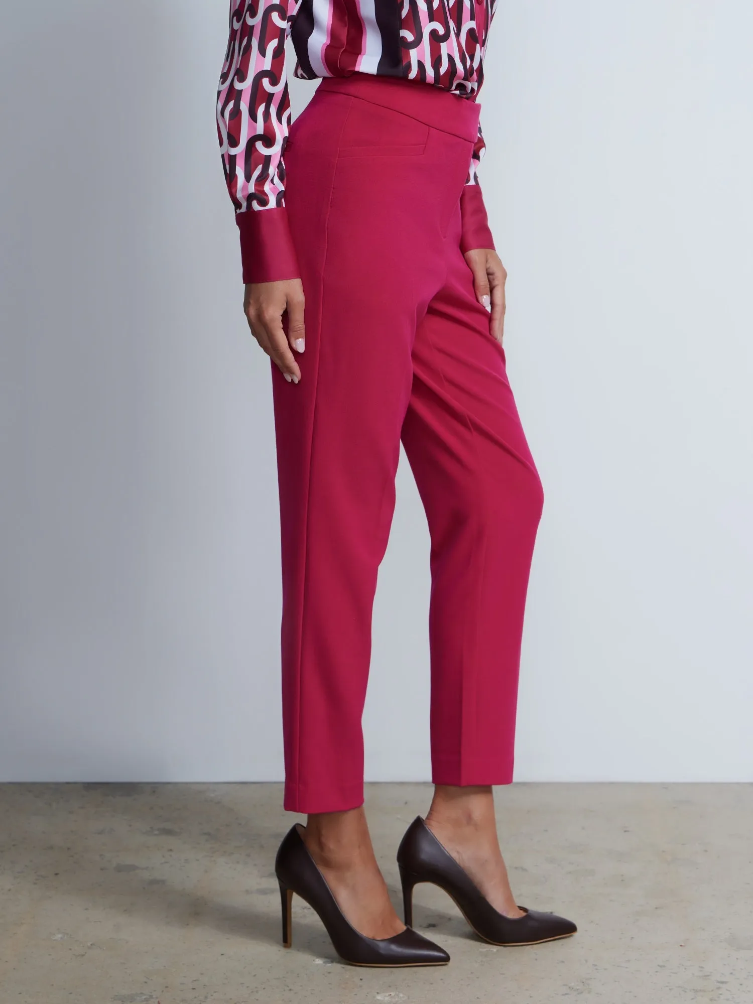 Petite High Rise Straight Leg Pant