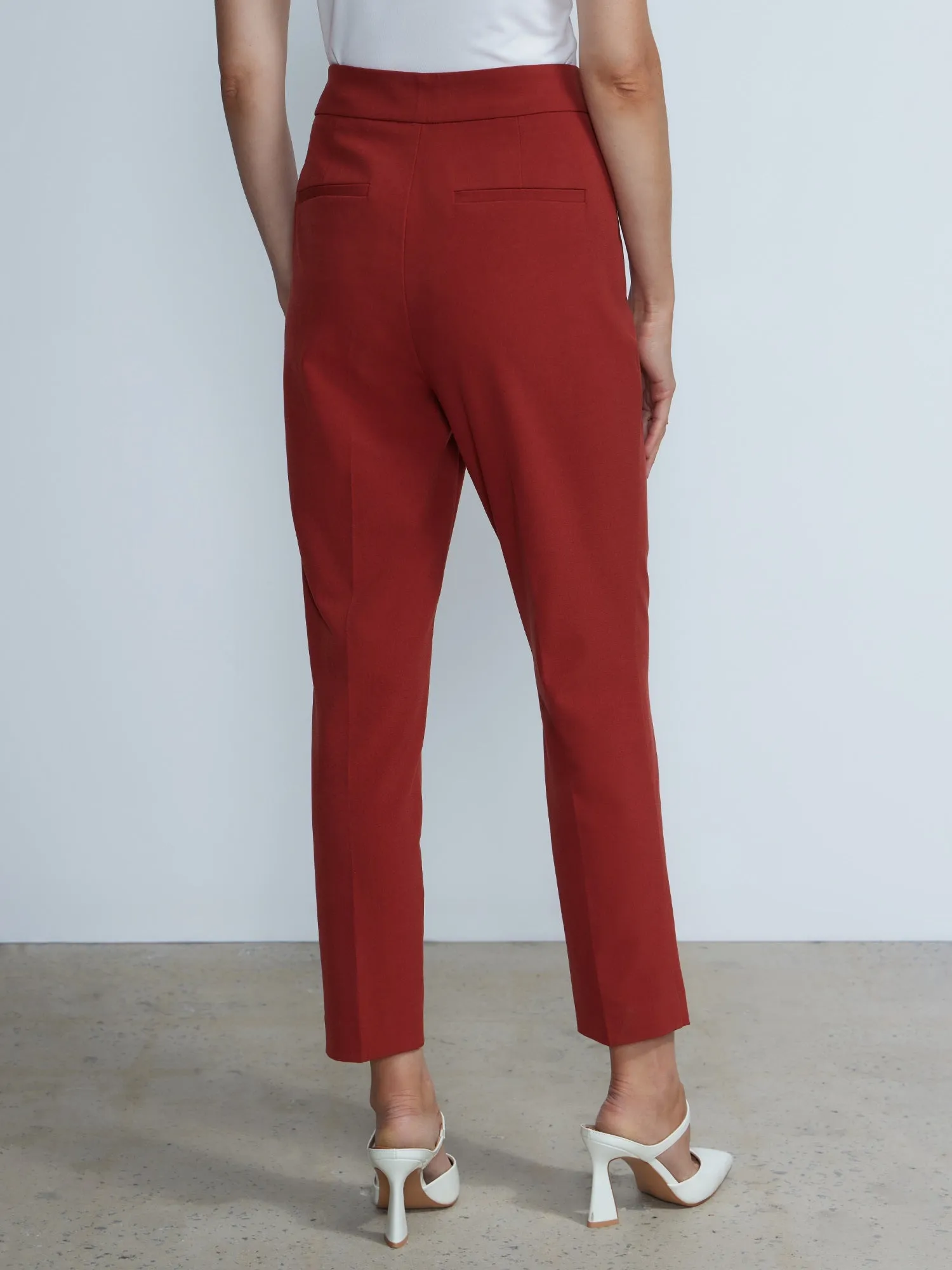 Petite High Rise Straight Leg Pant