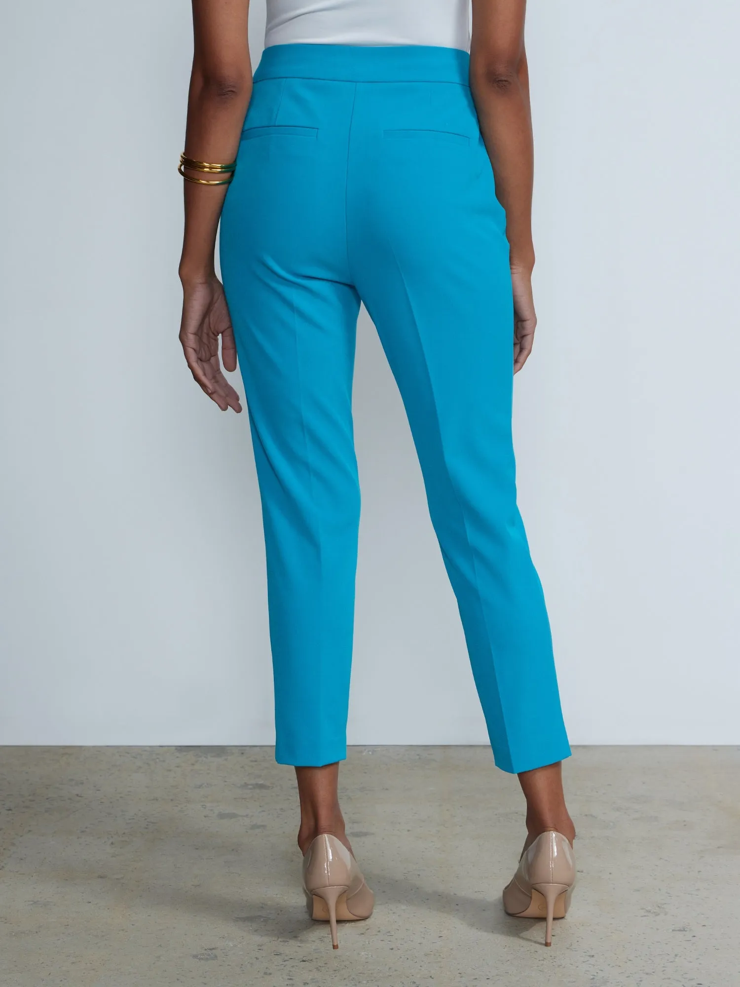 Petite High Rise Straight Leg Pant