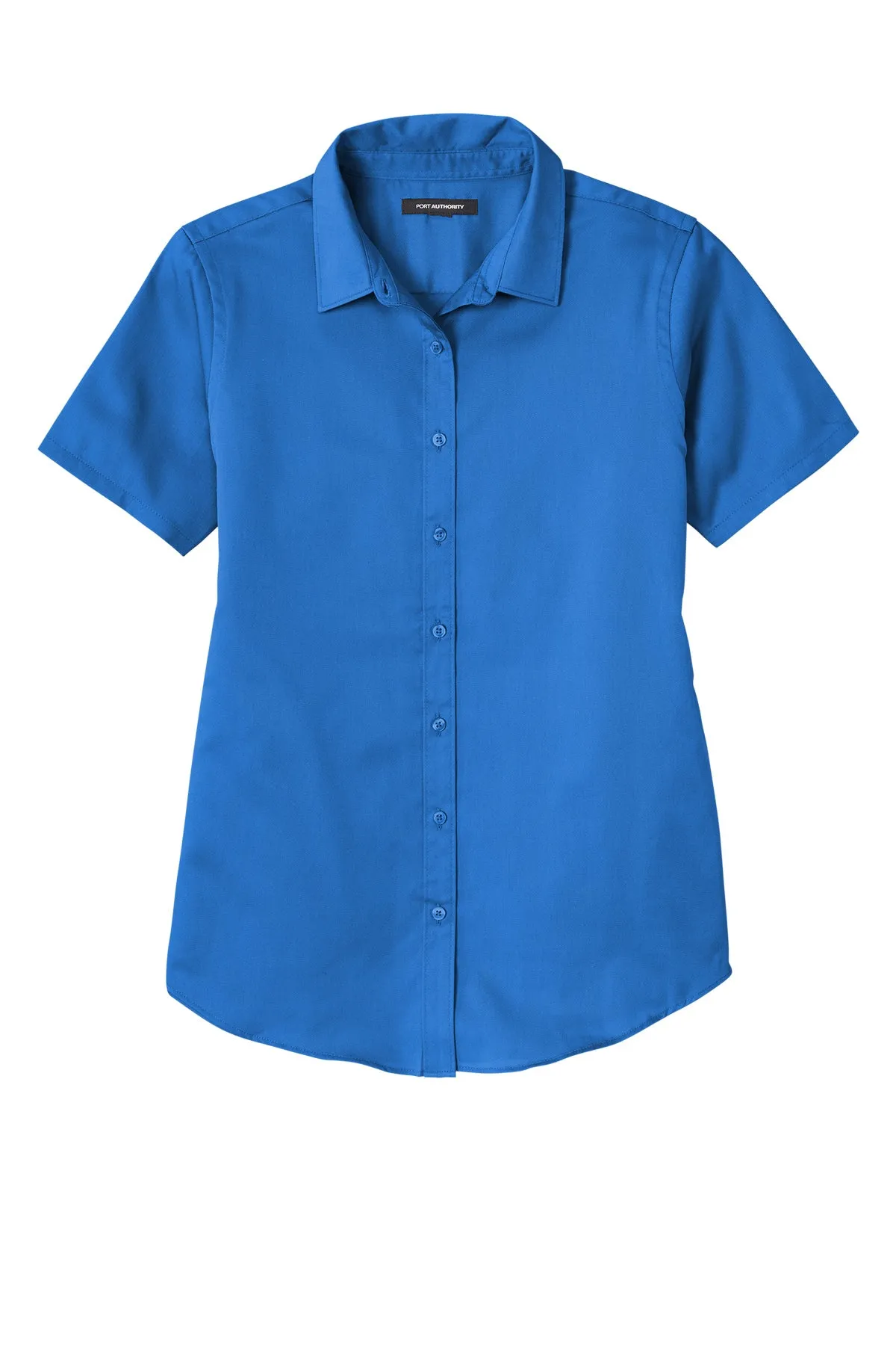 Port Authority® Women's Short Sleeve SuperPro React ™ Twill Shirt - Strong Blue