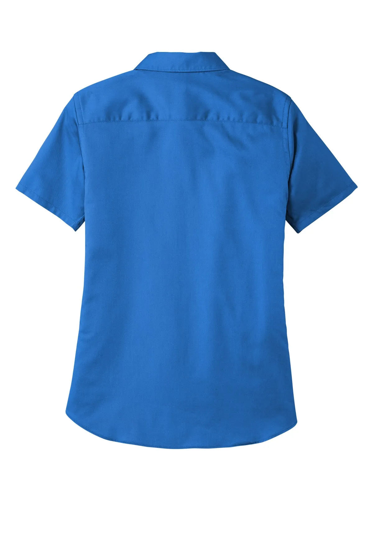 Port Authority® Women's Short Sleeve SuperPro React ™ Twill Shirt - Strong Blue