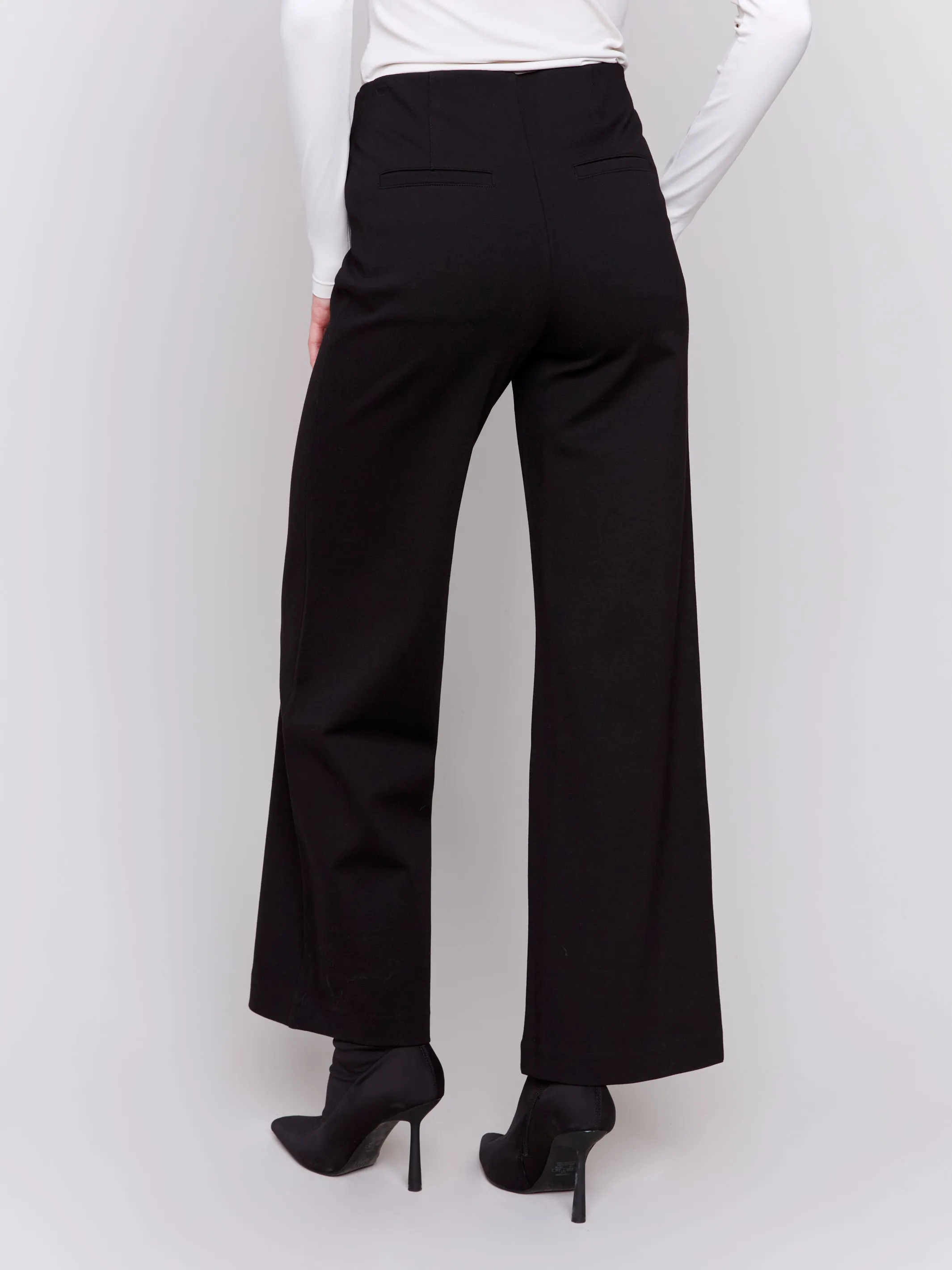 Pull-On Ponte Flare Pants