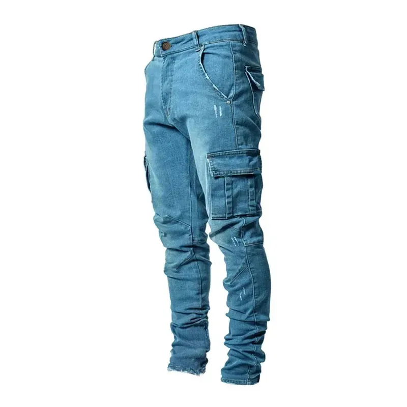 Ronald – Men's Slim Denim Cargo Pants