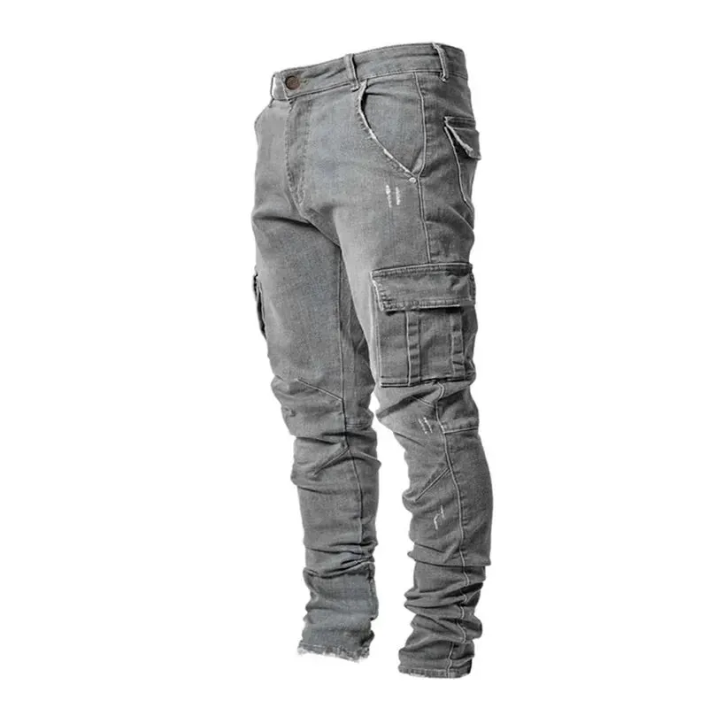 Ronald – Men's Slim Denim Cargo Pants