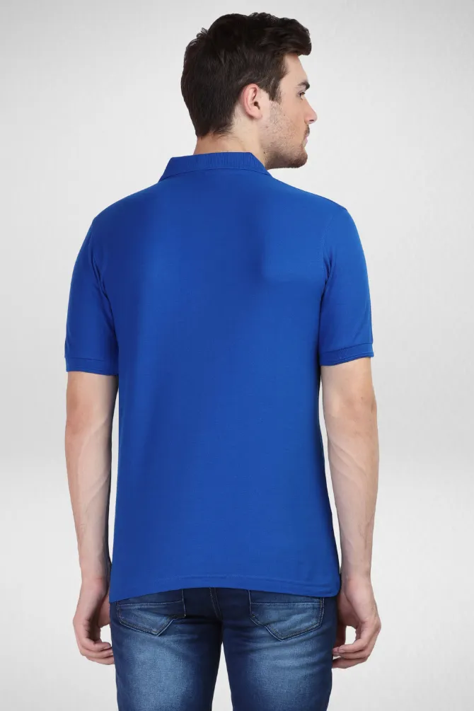 Royal Blue and Petrol Blue Polo T-Shirts Combo for Men