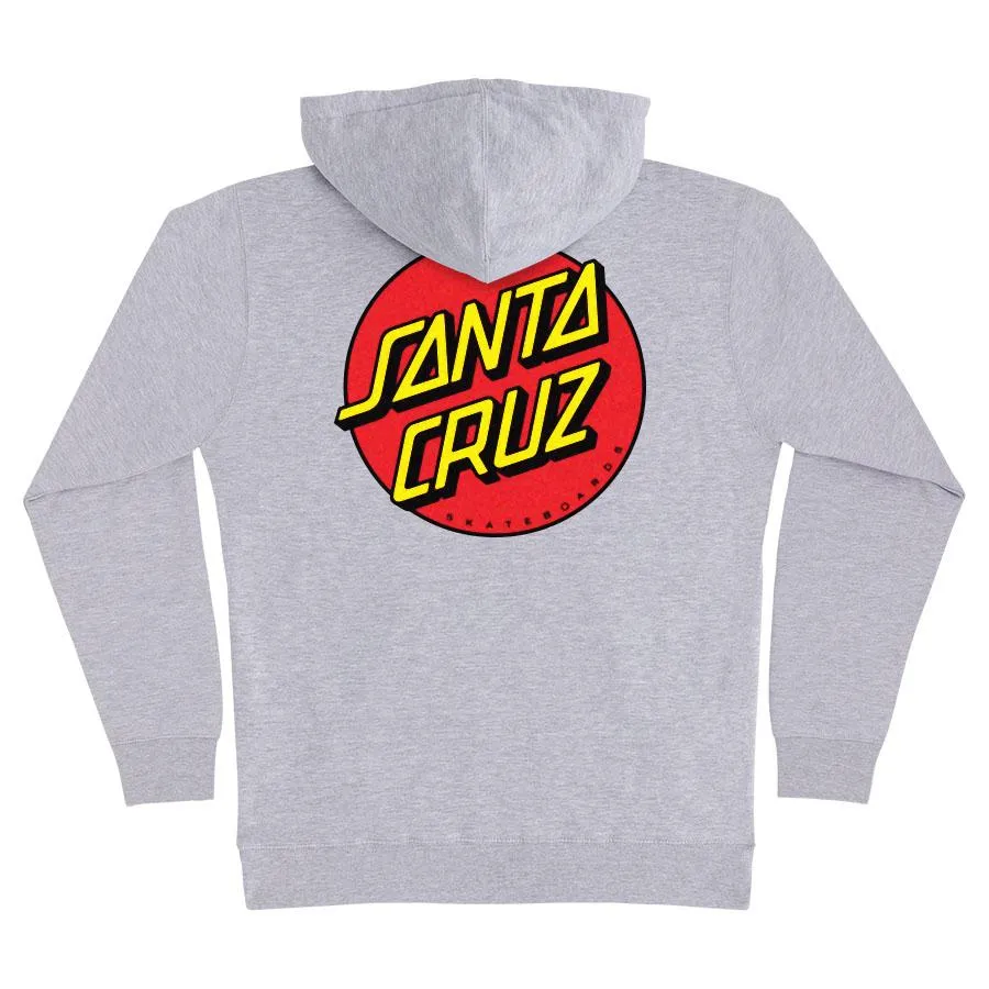 SANTA CRUZ HOODIE CLASSIC DOT GREY HEATHER