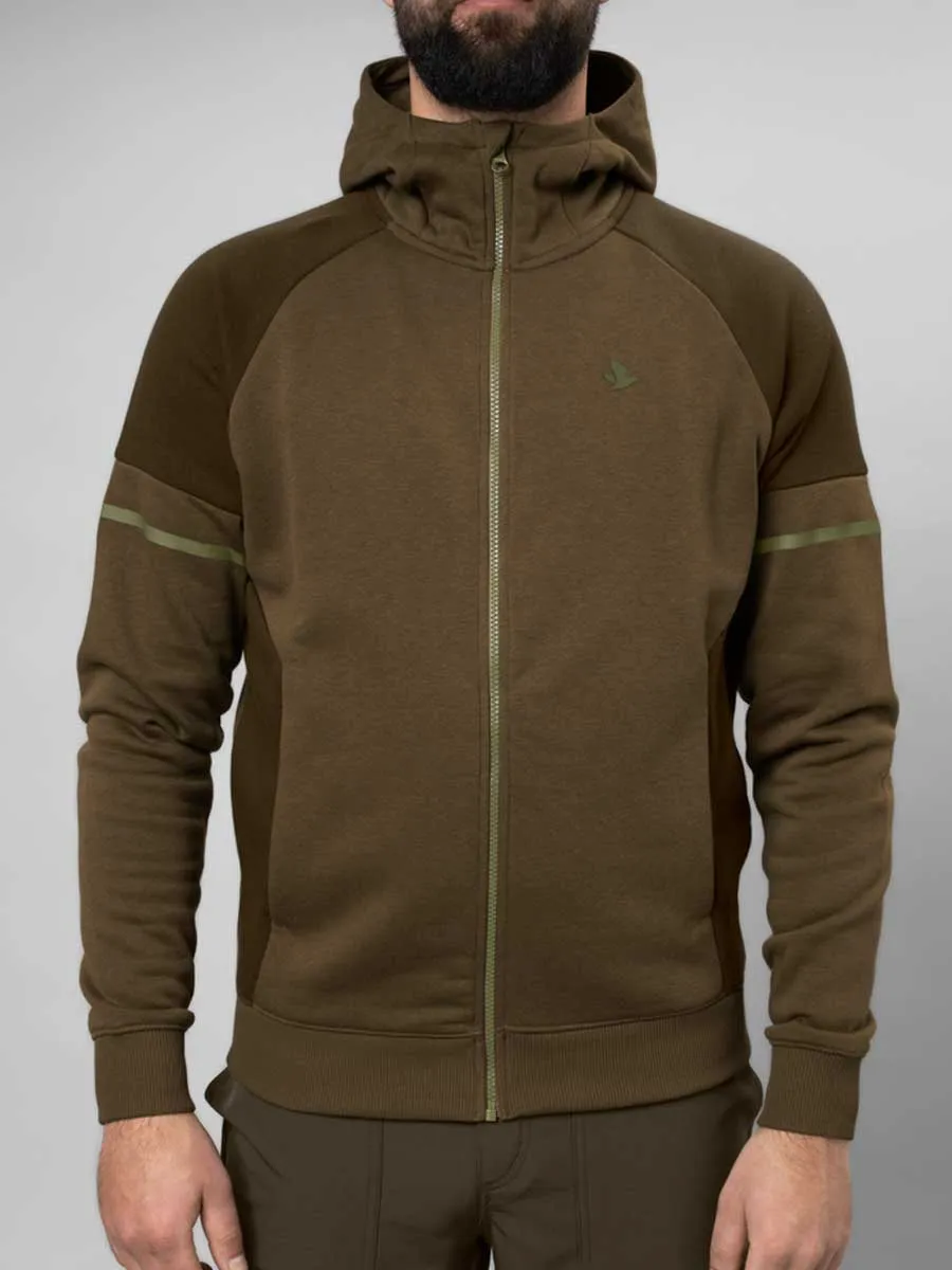 SEELAND Cross Zip Hoodie - Mens - Dark Olive