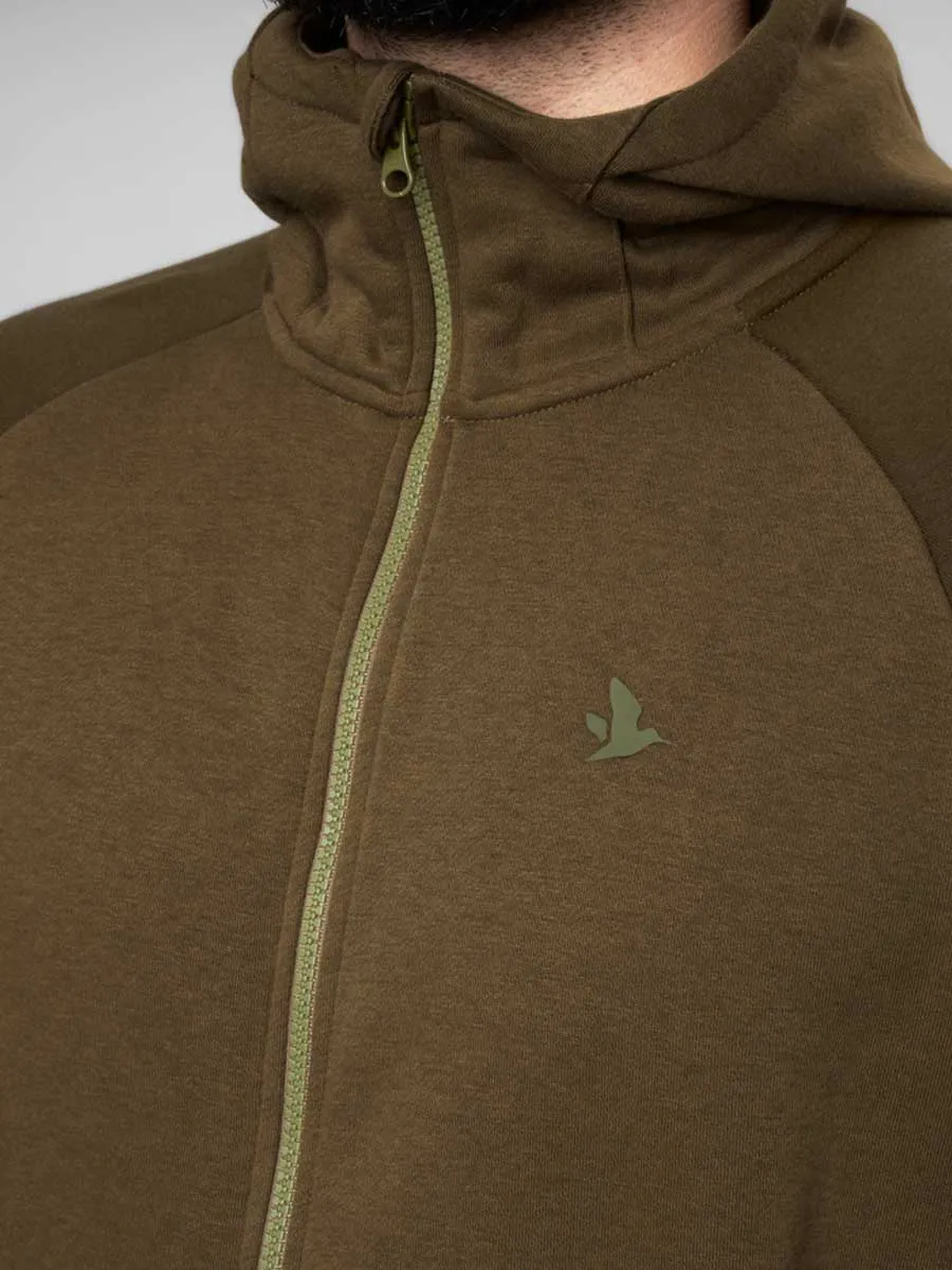 SEELAND Cross Zip Hoodie - Mens - Dark Olive