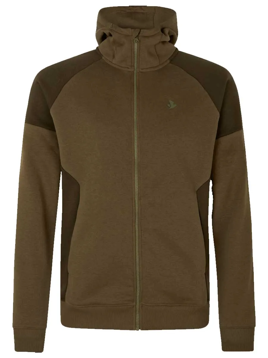 SEELAND Cross Zip Hoodie - Mens - Dark Olive