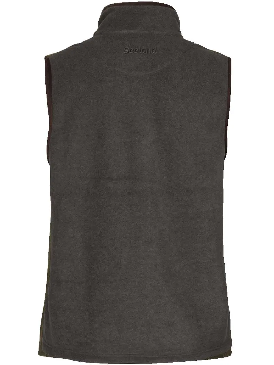 SEELAND Woodcock Earl Fleece Waistcoat - Mens - Dark Grey Melange