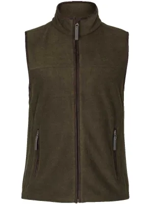 SEELAND Woodcock Earl Fleece Waistcoat - Mens - Pine Green Melange