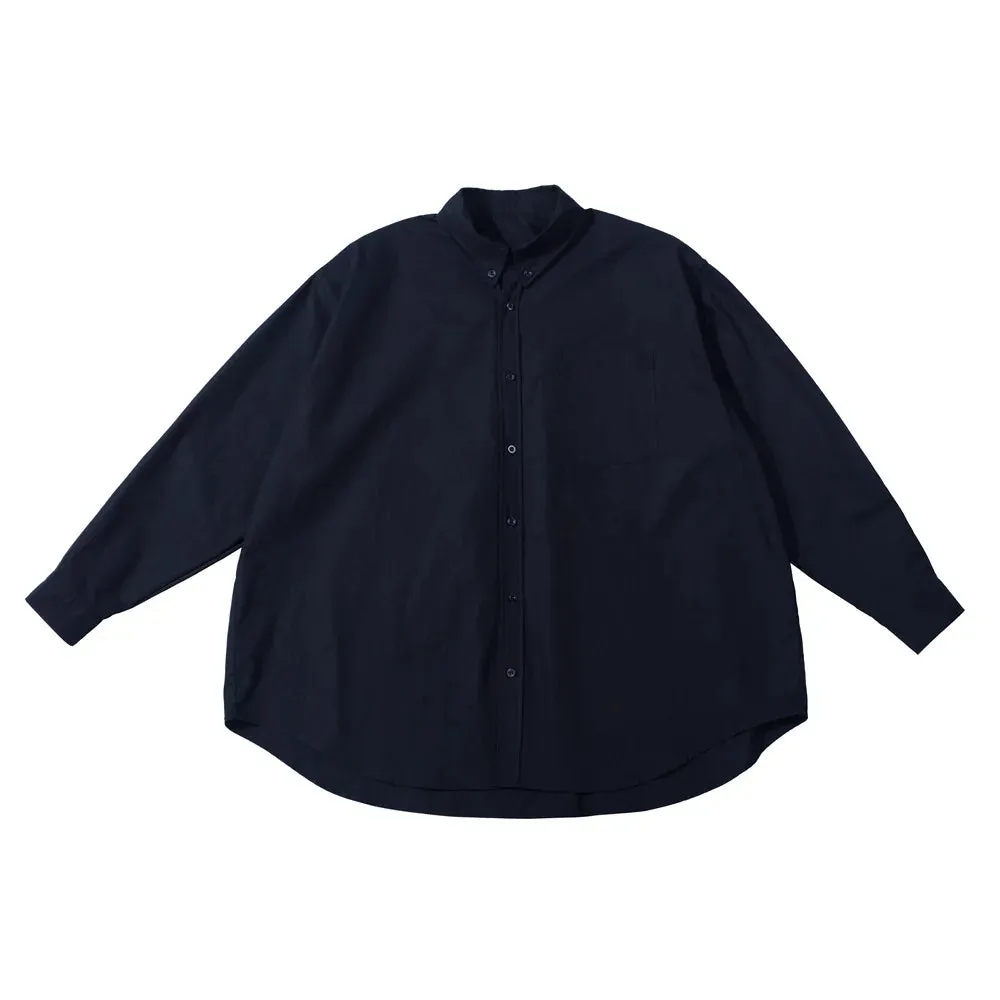 Super oversized classic button front shirt