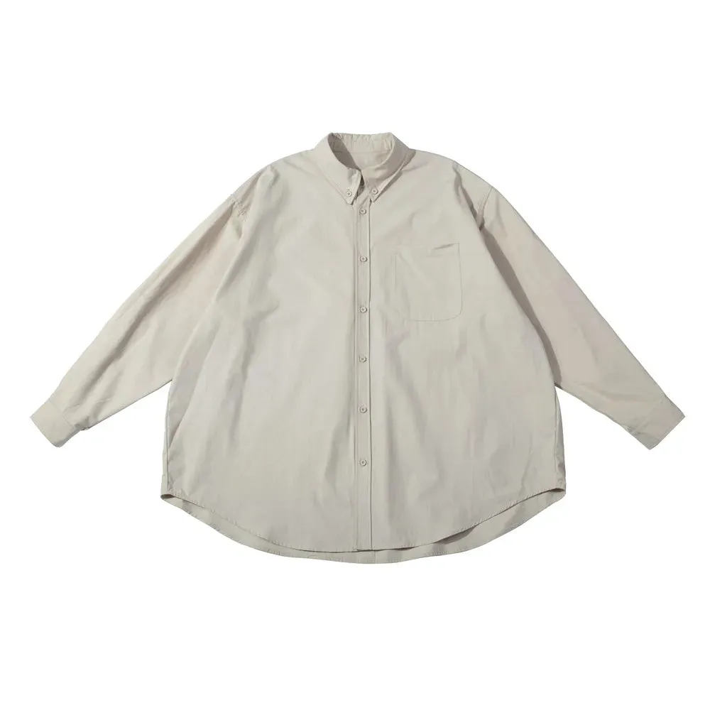 Super oversized classic button front shirt