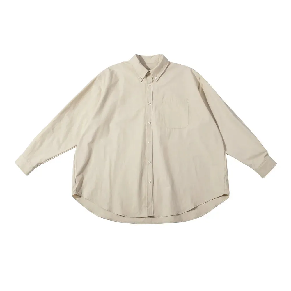 Super oversized classic button front shirt