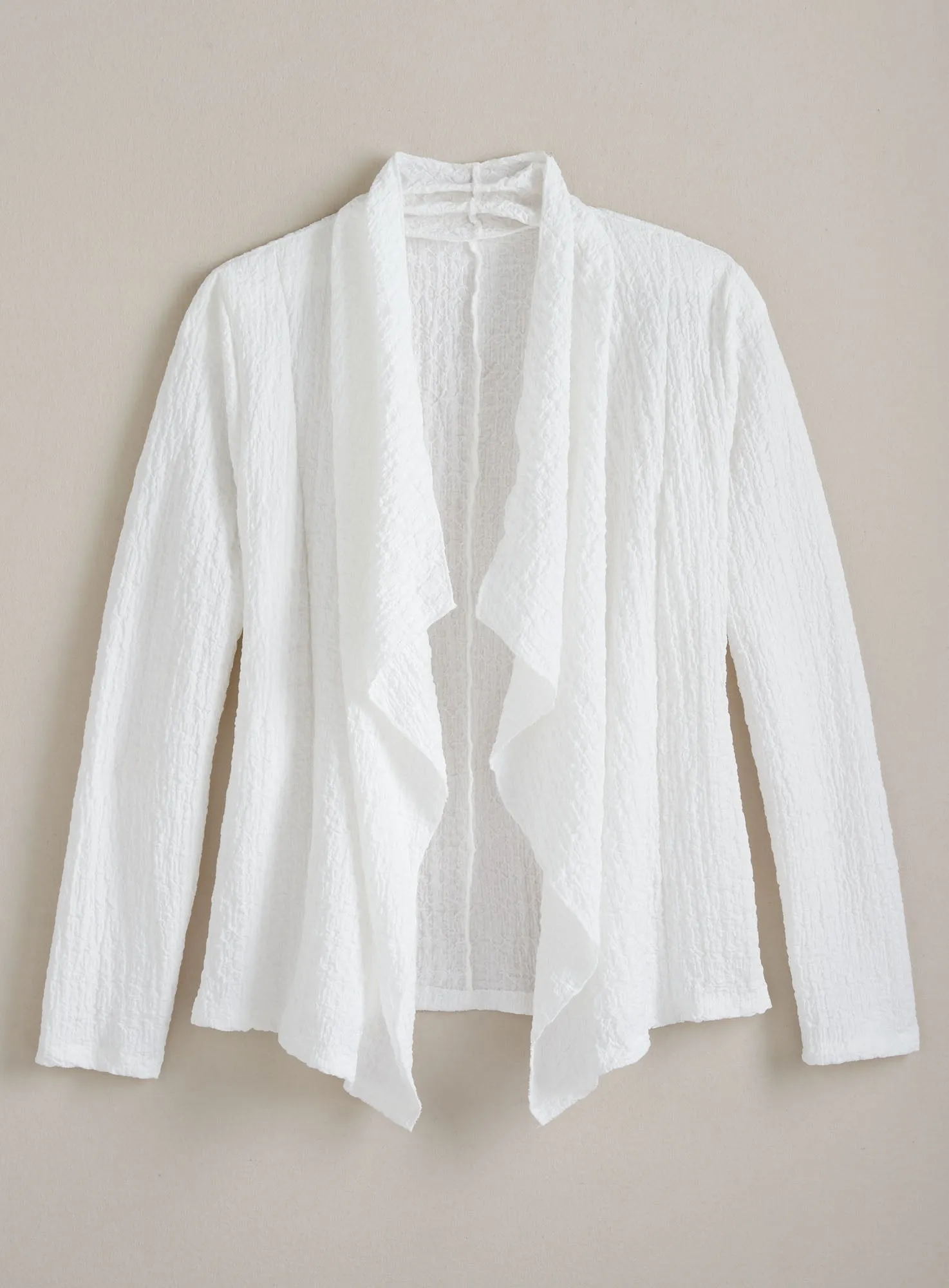 Tailored Texture Open Cardigan