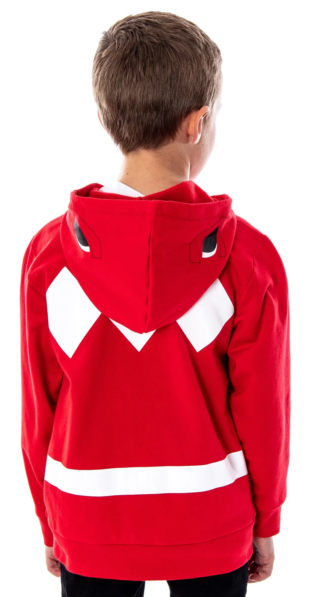 The Power Rangers Boys Mesh Face Covering Full-Zip Costume Hoodie