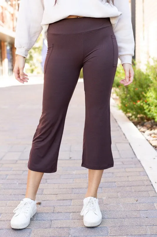 The Whitney Brown High Waisted Gaucho