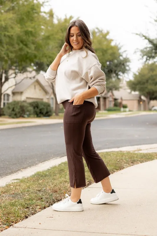 The Whitney Brown High Waisted Gaucho