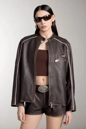 Vintage Functional Leather Jacket