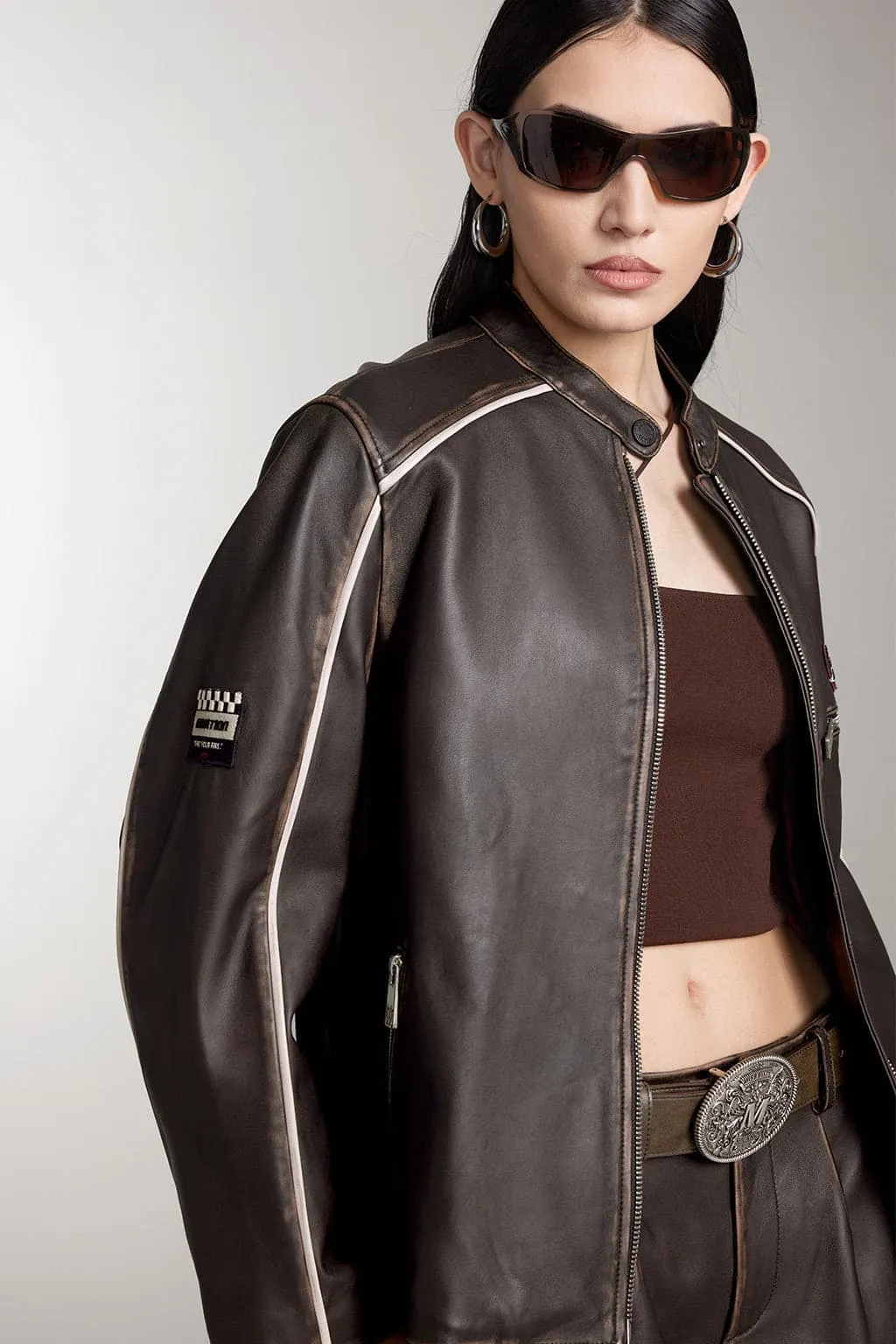 Vintage Functional Leather Jacket