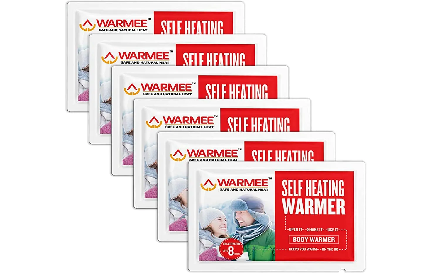 Warmee Self Heating Air Activated Body Warmers (Pack of 6)