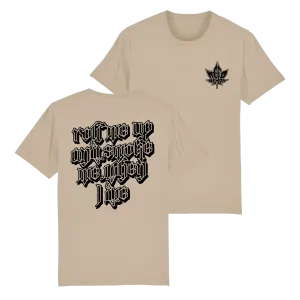 Weed Demon - Black Logo Double Sided T-Shirt - Sand