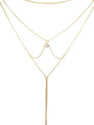 Yellow Chimes Back Chain For Women Gold Plated Layered Back Chain For Women and Girls